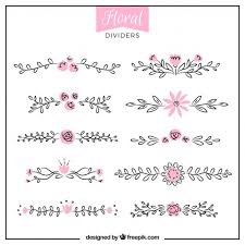 Download Floral Divider Collection Free Vector Bullet Journal Art Bullet Journal Banner Bullet Journal Dividers