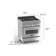 Zline 30 Inch Stainless Steel 4 0 Cu Ft 4 Gas Burner Electric Oven Range E30 40 Oven Range Electric Oven Stainless Steel Oven