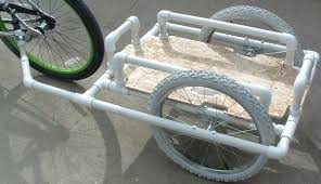Dennis S Pvc Bike Trailer Concept Realized Campfirecycling Com Bike Trailer Bicycle Bicycle Trailer Convert a child's bike trailer into a cargo trailer.: dennis s pvc bike trailer concept