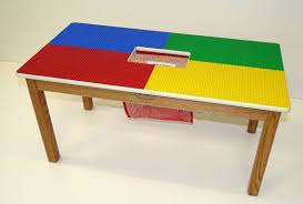 Lego Compatible Heavy Duty Wood Block Play Table Lego Table Lego Table Diy Play Table