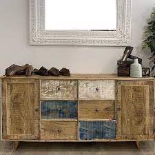 Cassettiera Colorata Offerta Prezzo Outlet Vendita On Line Legno Riciclato Cassettiera Credenza Vintage