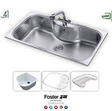 من شركة foster حوض مطبخ ايطالي foster استانلس استيل 304 مفرد مقاس 97x50cm للمزيد زورونا على موقع الشركة https www ghefari co home decor sink decor