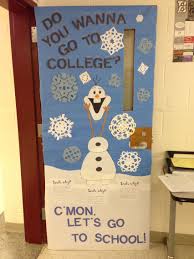 School Door For College And Career Week Frozen And Olaf Themed Door Decorations College Winter Classroom Activities School Door Decorations