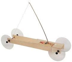 Cut 3 sections of straw to fit on the body of the car like in the illustration. Mousetrap Vehicle Dvd W59835
