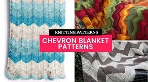 This throw is worked in 3 bias panels which are sewn together. 15 Pretty Chevron Blanket Knitting Patterns Tonia Knits