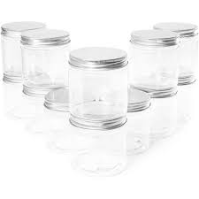 2020 popular 1 trends in home & garden, luggage & bags, home appliances, sports & entertainment with steel food container storage containers and 1. Juvale 12 Pack Round Plastic Glass Jars With Metal Lids 6oz Clear Food Storage Containers With Label Stickers For Spice Powder And Cooking Oil Target