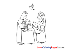 You can use our amazing online tool to color and edit the following baptism coloring pages. Christening Coloring Pages