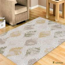 karmen yolluk hali 100x200 soft 610 vizon sari yesil halilar antre dekorasyonu dekor