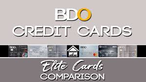 Read our quick comparison to see what one may be most suitable a low rate credit card typically offers a lower interest rate on purchases. Credit Card Philippines L Bdo Elite Credit Cards Comparison Youtube