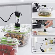 Vuoi comprare una macchina sottovuoto ma troppe la macchina per sottovuoto njk9 vanta una potenza di aspirazione di 80 kpa. Foodsaver Ffs017x Macchina Per Sottovuoto Alimenti 5 Sacchetti Pretagliati 3 Con Zip 1 Rotolo 3 M Porta Rotolo Con Taglierina 1 Tubo Con Adattatore Salva Freschezza Per Contenitori E Accessori