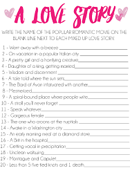 There are sites full of ideas for bridal shower. Free Printable Love Story Bridal Shower Game Play Party Plan
