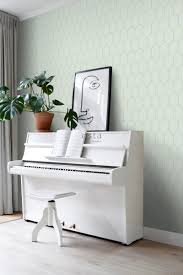 Papier peint fantasque osborne little le boudoir des etoffes. Papier Peint Art Deco Vert De Mer Et Or Estahome