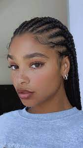 Their ends fall to one side creating some sort of playful bangs. Pin By Aundria On It Bounces Back Hair Hair Styles Natural Hair Styles Braided Hairstyles