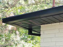 5 And 6 Box Gutters Retro Modern Matteo Gutter Systems Inc Box Gutter Bay Window Exterior Mountain Home Exterior