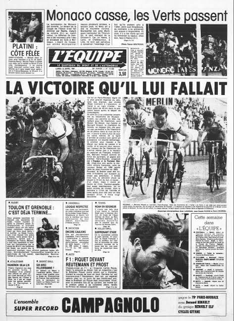 L'EQUIPE - Ce 12 avril 1981, Bernard Hinault était invincible. Rien ne  pouvait l'arrêter sur la voie royale de sa victoire au Paris-Roubaix, ni  les pavés qu'il détestait, ni les chutes collectives,