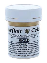 Sugarflair Chocolate Colouring Paint Gold The Vanilla Valley