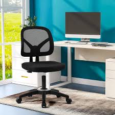 This occurs if the armrest is at desk height and hits the desk before you can get close enough to the desk. Modernluxe Office Essentials Mesh Back Swivel Desk Chair Ergonomic Computer Chairs No Armrest Height Adjustable Seat Load Capacity Up To 250 Lbs Black Fozdoo