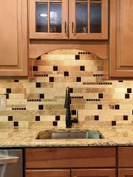 Allow the grout to dry for 15 minutes. Brown Glass Travertine Mix Backsplash Tile For Traditional Kitchen