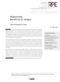 Además, algunos ejemplos y qué es el offshoring. Pdf Outsourcing Beneficios Vs Riesgos