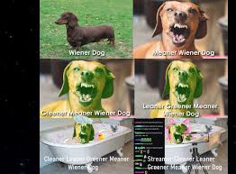 Streamer Cleaner Leaner Greener Meaner Wiener Dog Memes
