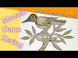 Cara mudah membuat kolase burung merak dari daun. Cara Membuat Mozaik Dari Daun Kering Gambar Burung Youtube