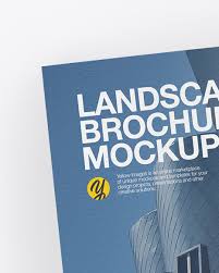 Download free landscape a4 brochure mockup for your next project. Two Landscape Brochures Mockup In Stationery Mockups On Yellow Images Object Mockups