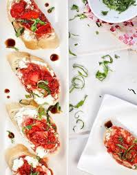 Sweet Strawberry Bruschetta With Ricotta Balsamic Glaze Recipe Yummly Recipe Balsamic Glaze Recipes Healthy Appetizer Recipes Appetizers Easy