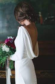 More And More Couples Today Choose Modern Decor And Wedding Style To Rock Because I Wedding Dress Long Sleeve Cowl Back Wedding Dress Wedding Dress Inspiration