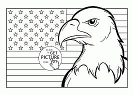 American Flag And Eagle Fourth Of July Coloring Page For Kids Coloring Pages Printables American Flag Coloring Page Flag Coloring Pages Bird Coloring Pages