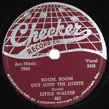Boom Boom Out Go The Lights Little Walter Checker 1957 78rpm Blues Music Poster Record Label Blues Music