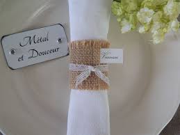 Lot De 10 Ronds De Serviette Mariage Ou Bapteme Esprit Champetre Vintage En Toile De Jute Et Dentelle Cuisine E Deco Mariage Noces De Perle Idees De Mariage
