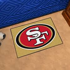 They compete in the national football. San Francisco 49ers Logo Starter Doormat 19x30