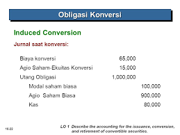 Obligasi konversi yang dikonversikan ke saham biasa dengan bunga efektif menjadi pilihan terutama ketika perusahaan memperoleh laba tahun berjalan yang besar. Volume Ppt Download