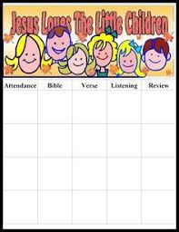 Sunday School Attendance Chart Google Search Sunday