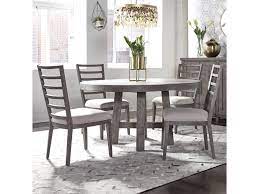 Modern dining table chairs set,round table with clear tempered glass top+4 grey faux leather dining chairs set for 4 person,kitchen dining room table and chairs set for home (1 table + 4 grey chairs) 4.5 out of 5 stars. Liberty Furniture Modern Farmhouse 5 Piece Round Table And Chair Set Royal Furniture Dining 5 Piece Sets