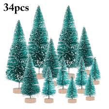 Christmas decor artificial flower stamens pearl branches mixed berry for wedding decoration diy pine cone with holly fake flower. Mini Christmas Small Pine Snow Tree Xmas Ornaments Home Party Table Diy Decor Christmas Trees Edemia Home Garden