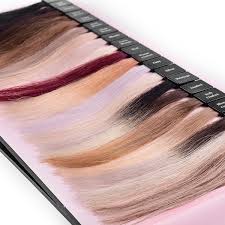 China Human Hair Color Chart With Detachable Hair Swatch