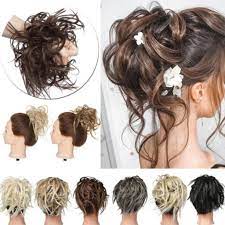 Choose from bun hair pieces, clip in bangs, pony wraps, hair scrunchies, hair headbands, ponytail extensions and more for special occasions or everyday wear. Buy Women Messy Bun Scrunchie Hair Extension Curly Elastic Band Ponytail Hairpiece Wig Hair Ring At Affordable Prices Free Shipping Real Reviews With Photos Joom