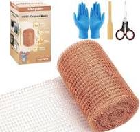Wanqueen Copper Mesh Roll for Mice Rodent Rat, Sturdy 5 * 32Ft Copper Wool  Mouse Trap Hole Filler for Bat Snail Bird Control with Packing Tool