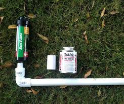 Here's the usual way of repairing a broken pvc sprinkler line: How To Replace A Broken Sprinkler Head Sprinkler Heads Sprinkler Repair Sprinkler