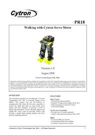 Network validation tools for mobile & ip network. Walking With Cytron Servo Motor Robotshop