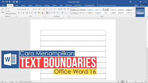 Bentuknya seperti huruf a bergaris tepi biru pada posisi kiri agak tengah toolbar. Belajar Microsoft Word Cara Menampilkan Text Boundaries Di Microsoft Word Youtube