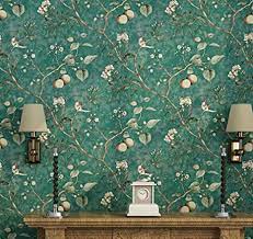 Weitere ideen zu schlafzimmer tapete, tapeten, tapetenmuster. Ccfeng Pvc Tapete Vintage Alten Vogel Tapete Muster Schlafzimmer Wohnzimmer Hintergrund Vliestapete Pastoralen Tapeten High End Aufkleber Darkgreen Amazon De Baumarkt