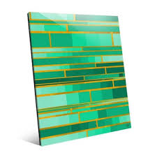 They are equidistant on the cool blues: Color Palette Yellow Outline Aqua Green Traditional Wall Art At Lowes Com