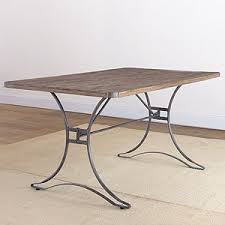 Jackson Rectangular Table With Metal Base Vintage Industrial Dining Table Industrial Dining Table Dining Table Design