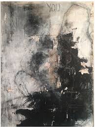 Black And White Portrait Painting Abstract Carolakastman You Abstract Canvas 98x65cm Abstract Portrait Painting Abstract Art Painting Abstract Painting