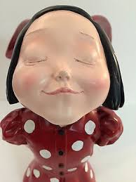 Xiqiart Xiang Jing 119/999 Fiberglass Red Polka Dot Girl with Bunny Ears  Figure