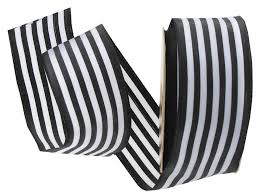 Black And White Striped Ribbon 1 1 2 Black White Striped Ribbon Shop Hobby Lobby Striped Ribbon Floral Ribbon Black White Christmas
