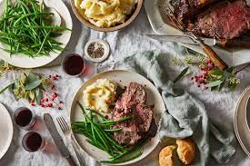 Served with some twice baked potatoes and green beans. The Best Prime Rib Recipe Stars In This Easy Christmas Dinner Menu