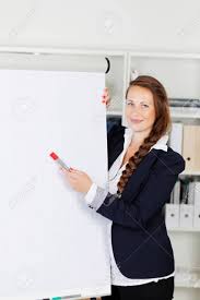 Beautiful Confident Stylish Young Woman Giving A Business Presentation